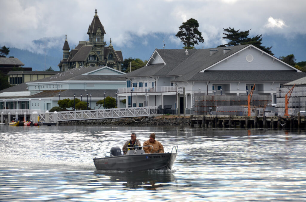 A photo of a boat on Humboldt Bay
