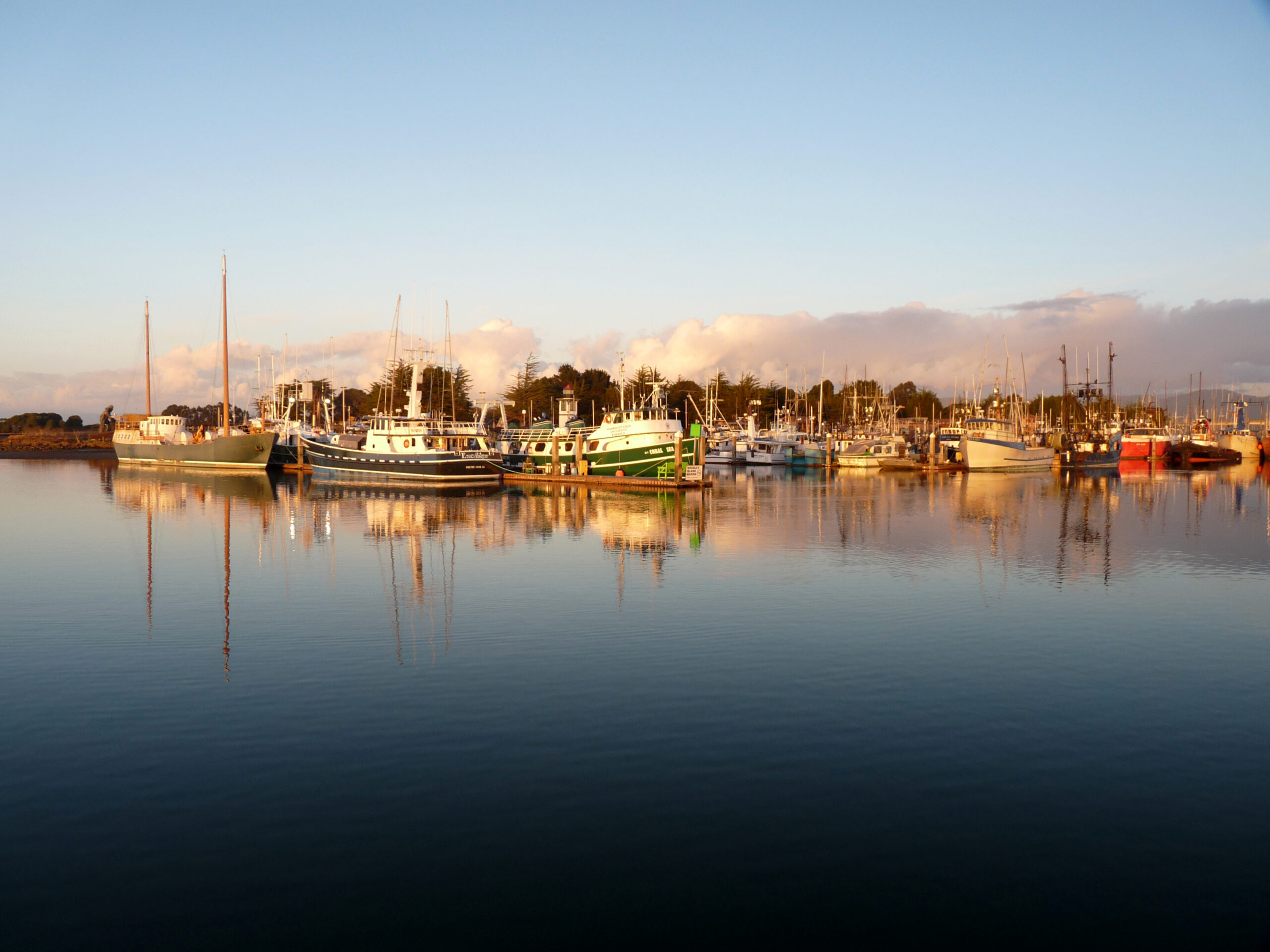 A photo of boats on Humboldt Bay
